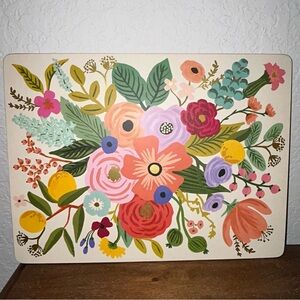 Rifle Paper Co. Flower Floral Print Cork Placemats Set of 4